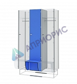 ШКАФ ДЛЯ РАЗДЕВАЛОК ОДНОСЕКЦИОННЫЙ СО СКАМЕЙКОЙ