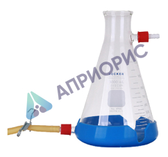 Приемная колба со сливом и силиконовой подставкой, 1000 мл (167100-15)