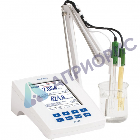 HI5521-02 настольный pH/EC-метр с цветным ЖК-дисплеем, 230V