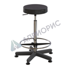 Табурет лабораторный на опорах (высота 620-760 мм) (кожзам)