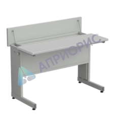 Стол ученический с откидной крышкой 1200*600*950, раб. поверхность - ЛАМИНАТ СЕРЫЙ