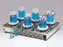 Магнитная мешалка с подогревом YAMATO MG600H (6 мест до 2 л, 300-1500 об/мин, до 250 °С)