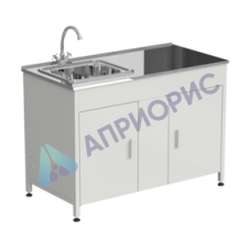 Стол-мойка 1200x600x850 мм, раковина слева, материал раковины - НЕРЖАВЕЮЩАЯ СТАЛЬ
