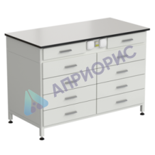 Стол-тумба с электрикой (2 ящика + 4 ящика + 4 ящика) 1200x600x850 мм, раб. поверхность - LABGRADE