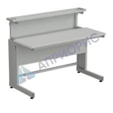 Стол ученический с выдвижным блоком 1200х600х965 в сборе, раб. поверхность - ЛАМИНАТ СЕРЫЙ