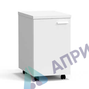 Тумба подкатная дверь левая 400х540х670 мм, средняя, серый металл - СТАЛЬ