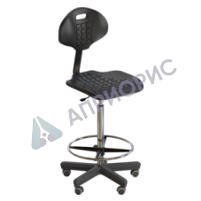 Стул лабораторный на роликах (высота 620-760 мм) (полиуретан)