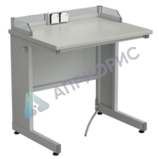Стол ученический с выдвижным блоком 1200х600х1025 в сборе, раб. поверхность - ЛАМИНАТ БЕЛЫЙ