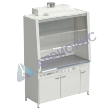 Шкаф вытяжной без подвода воды с электрикой 1520х750х2160 мм, раб. поверхность - МОНОЛИТНЫЙ КЕРАМОГРАНИТ