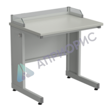 Стол ученический с бортиком 800х600х840, раб. поверхность - ЛАМИНАТ СЕРЫЙ