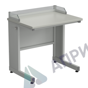 Стол ученический с бортиком 800х600х840, раб. поверхность - ЛАМИНАТ СЕРЫЙ