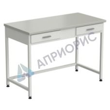 Стол лабораторный с 2 ящиками 1200х600х850мм, раб. поверхность - ЛАМИНАТ СЕРЫЙ