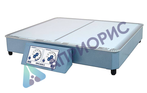 Плита нагревательная ПРН-6050-2 лабораторная двухсекционная со стеклокерамической поверхностью (с встроенным блоком управления)