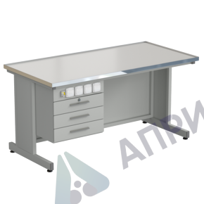 Стол преподавателя с подвесной тумбой и электрикой 1515х750х760, раб. поверхность - LABGRADE-лайт