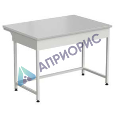 Стол лабораторный упрощенный 1200х850х850 мм, раб. поверхность - ЛАМИНАТ БЕЛЫЙ