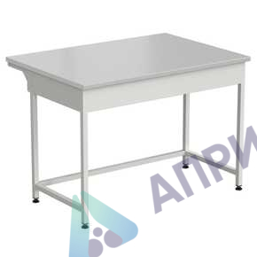 Стол лабораторный упрощенный 1200х850х850 мм, раб. поверхность - ЛАМИНАТ БЕЛЫЙ