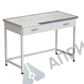 Стол лабораторный с 1 ящиком 1212х610х850 мм, раб. поверхность - КЕРАМИКА