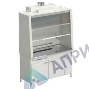 Шкаф вытяжной с подводом воды с ВЗБ светильником 1520х750х2160 мм, раб. поверхность - НЕРЖАВЕЮЩАЯ СТАЛЬ