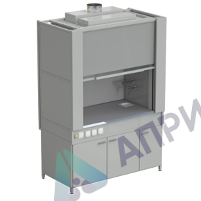 Шкаф вытяжной с коконом из стеклопластика с водой с электрикой 1500х820х2240 мм, раб. поверхность - МОНОЛИТНЫЙ КЕРАМОГРАНИТ