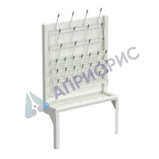 Сушилка 500x150x550 к столу-мойке (56.0532) с кронштейнами, белый металл  