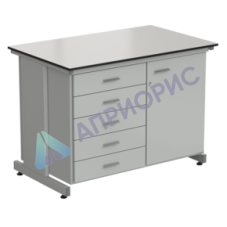 Стол-тумба 1 дверь (правая) + 5 ящиков 1200х750х900, LABGRADE