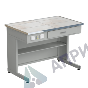 Стол демонстрационный с электрикой 1212х750х900, раб. поверхность - КЕРАМИКА