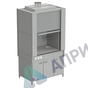 Шкаф вытяжной с коконом из стеклопластика с водой с электрикой 1500х820х2240 мм, раб. поверхность - LABGRADE