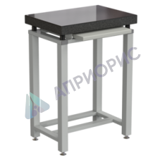 Стол для весов малый 630x450x900 мм, с выдвижной полкой, цвет каркаса - серый, гранит