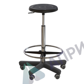 Табурет лабораторный на роликах (высота 620-760 мм) (полиуретан)
