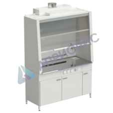 Шкаф вытяжной с подводом воды и электрикой 1520х750х2160 мм, раб. поверхность - НЕРЖАВЕЮЩАЯ СТАЛЬ