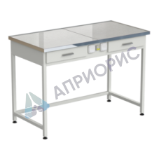 Стол лабораторный с 2-мя ящиками и электрикой 1212х610х850 мм, раб. поверхность - КЕРАМОГРАНИТ